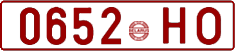 License plate Belarus, Cars (1992)