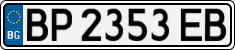 License plate of Bulgaria, Cars