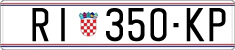 License plate of Croatia, Regular plates