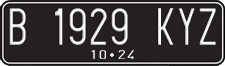 License plate of Indonesia, Regular plates