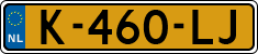 License plate of the Netherlands, Cars
