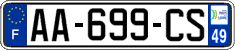 French license plate, SIV (ordinary)