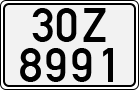 License plate of Vietnam, Cars