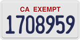 California, Exempt (1234567)