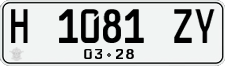 License plate of Indonesia, Regular plates