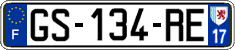 French license plate, SIV (ordinary)