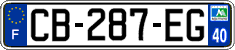 French license plate, SIV (ordinary)