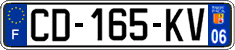 French license plate, SIV (ordinary)