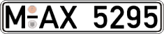 German license plate, Regular plates