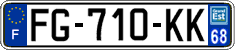 French license plate, SIV (ordinary)