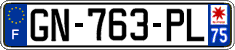 French license plate, SIV (ordinary)