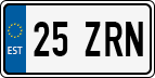 License plate of Estonia, Regular car plates (US-size)