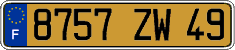 French license plate, FNI
