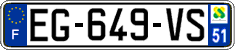 French license plate, SIV (ordinary)