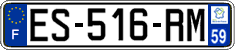 French license plate, SIV (ordinary)