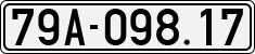 License plate of Vietnam, Cars