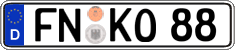 German license plate, Regular plates