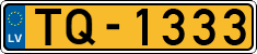 License plate of Latvia, Taxi