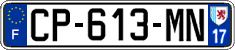 French license plate, SIV (ordinary)