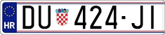 License plate of Croatia, Regular plates