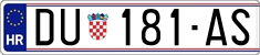 License plate of Croatia, Regular plates