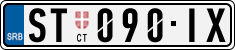 License plate of Serbia, Cars