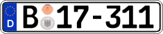 German license plate, Diplomatic