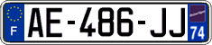 French license plate, SIV (ordinary)