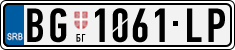 License plate of Serbia, Cars