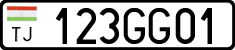 License plate of Tajikistan, Organizations (2009)