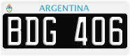 License plate of Argentina, Cars (1995, ABC 123)