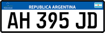 License plate of Argentina, Cars (Mercosur, AB 123 CD)