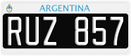 License plate of Argentina, Cars (1995, ABC 123)