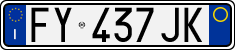 License plate of Italy, Cars (1994 year series)