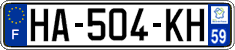 French license plate, SIV (ordinary)