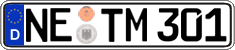 German license plate, Regular plates