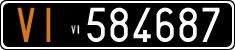 License plate of Italy, Cars (1927 year series)