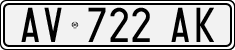 License plate of Italy, Cars (1994 year series)