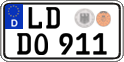 German license plate, Regular plates