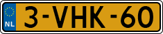 License plate of the Netherlands, Light Commercial Vehicles (1994 system)