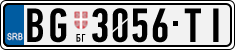License plate of Serbia, Cars