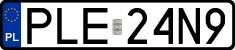 License plates of Poland, Regular car plates