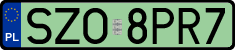 License plates of Poland, Electric vehicles