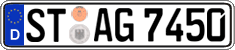 German license plate, Regular plates