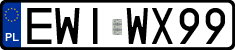 License plates of Poland, Regular car plates