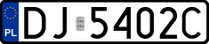 License plates of Poland, Regular car plates