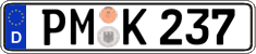 German license plate, Regular plates