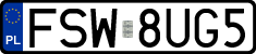License plates of Poland, Regular car plates