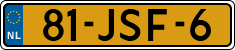 License plate of the Netherlands, Cars