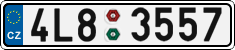 License plate of the Czech Republic, Cars (2001)